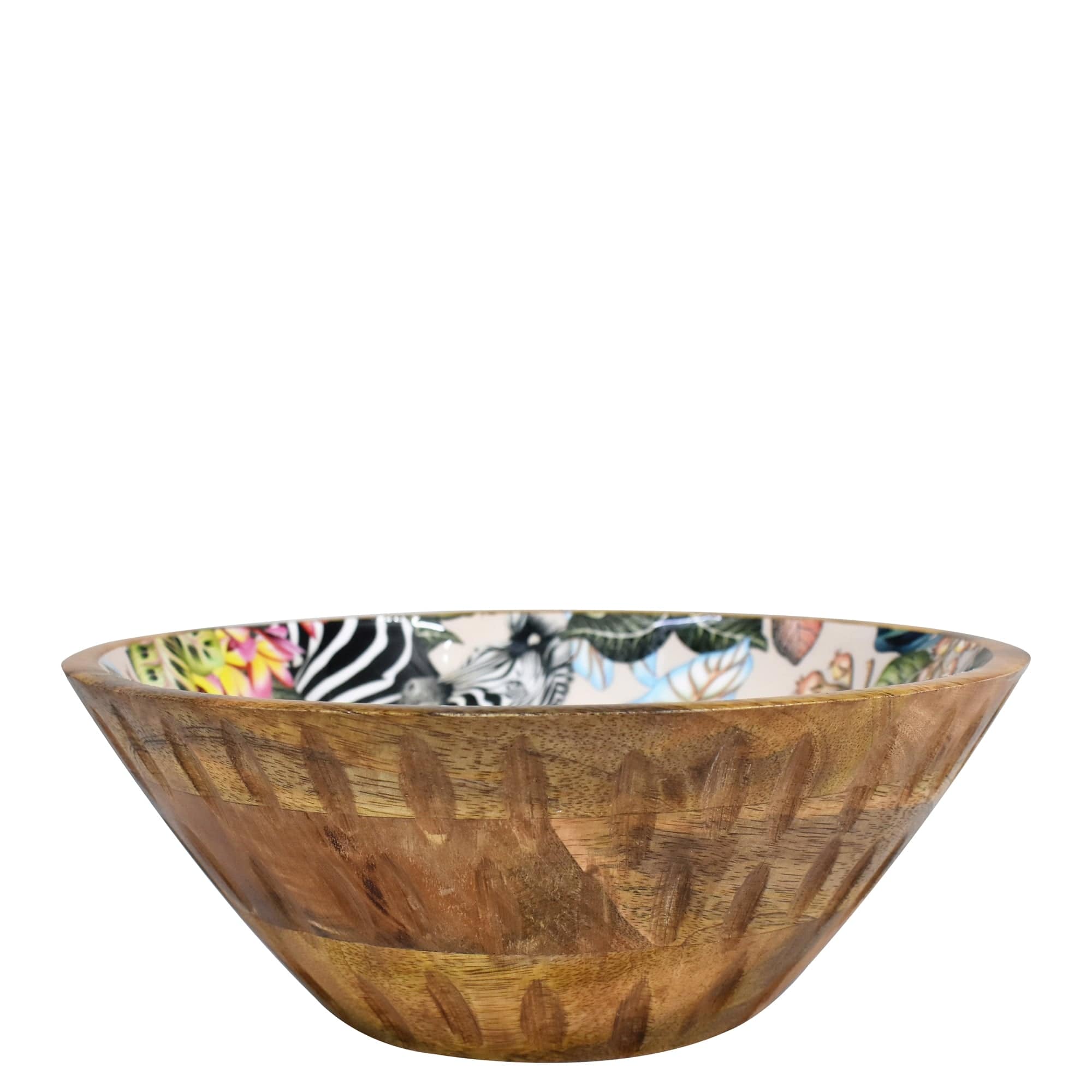 Wooden Printed Bowl (Revive Collection) - 25003-B