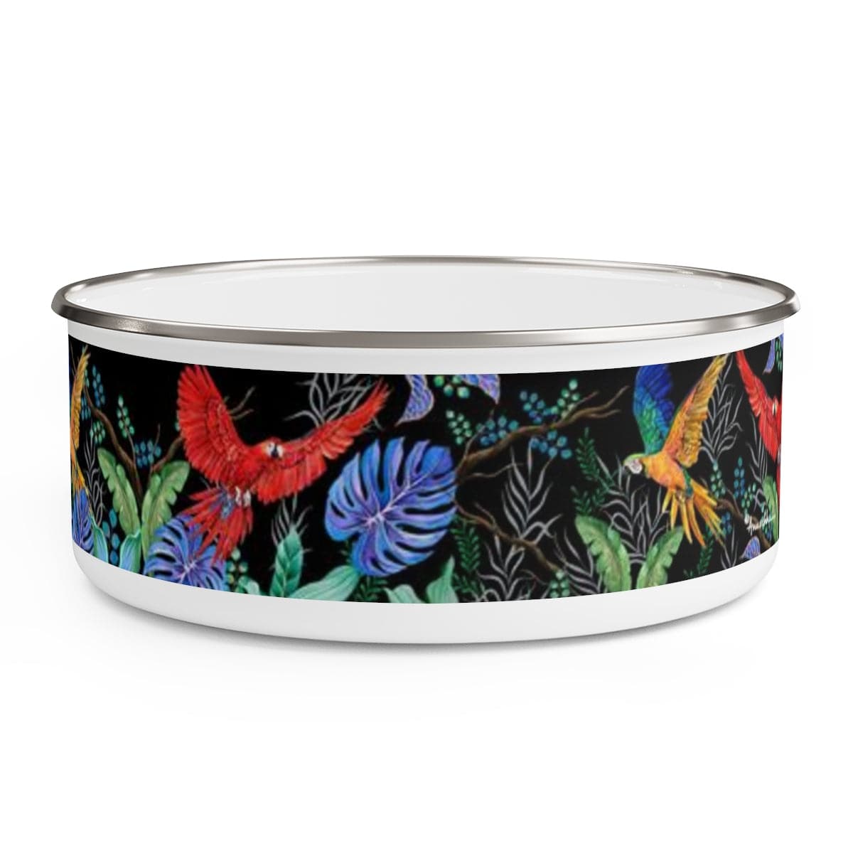 Rainforest Beauties Enamel Bowl