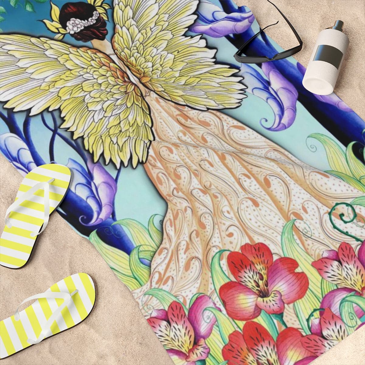Enchanted Garden Beach Towel