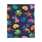 Mystical Reef Velveteen Plush Blanket