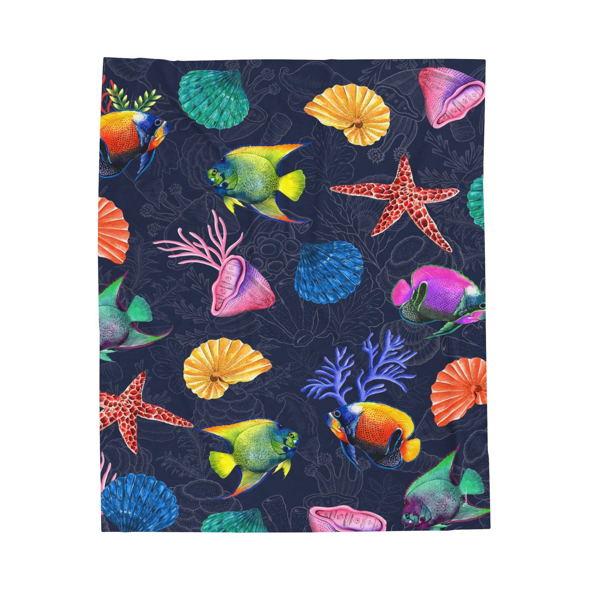 Mystical Reef Velveteen Plush Blanket