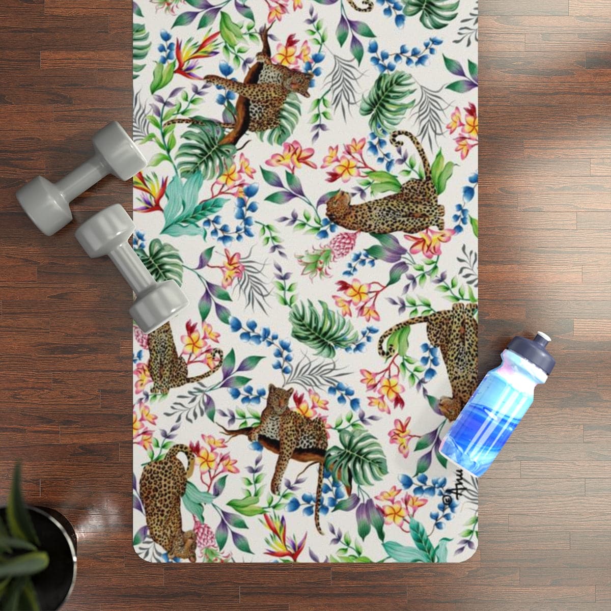 Jungle Queen Ivory Rubber Yoga Mat