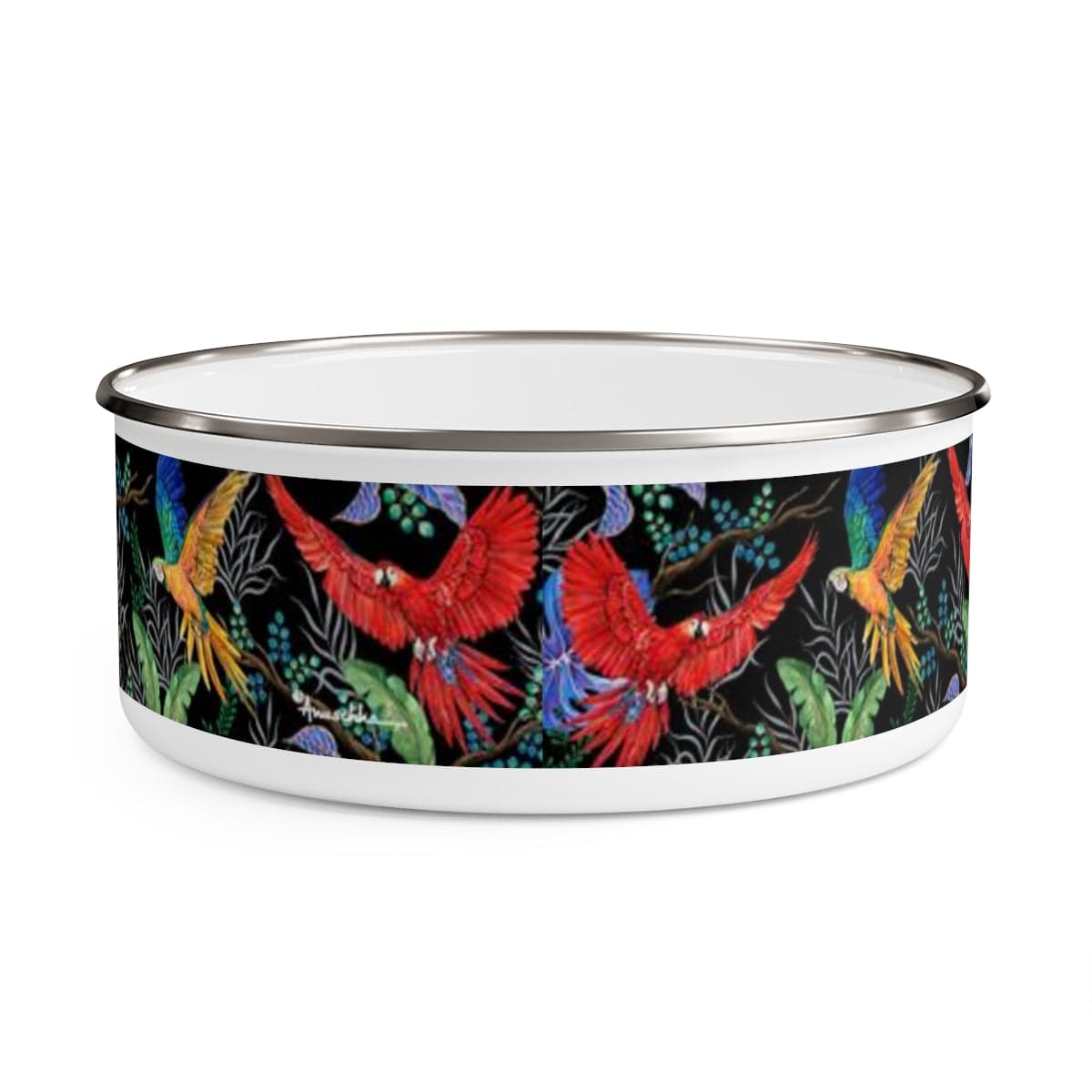 Rainforest Beauties Enamel Bowl