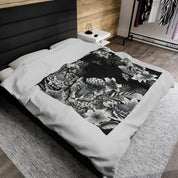 Cleopatra's Leopard Velveteen Plush Blanket