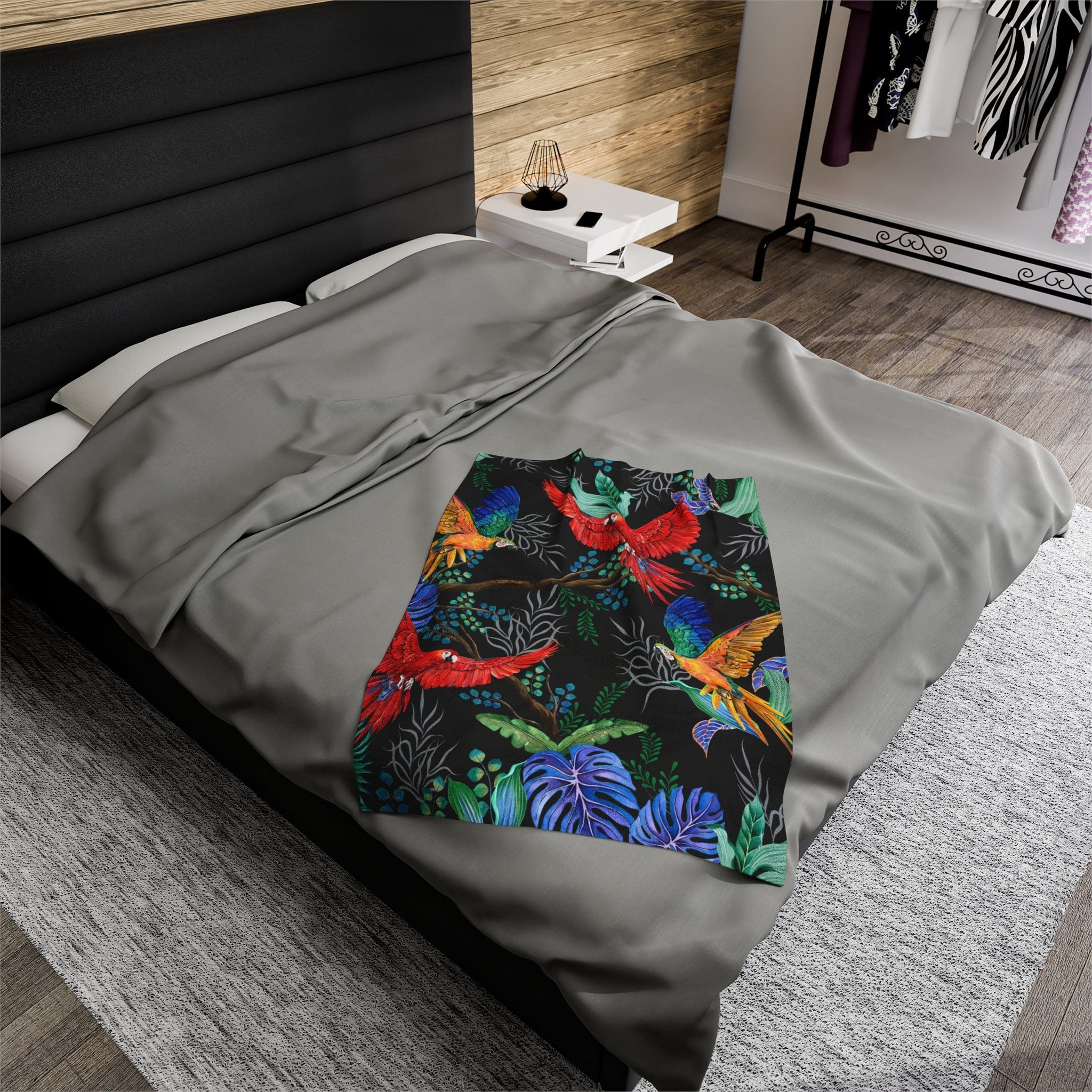 Rainforest Beauties Velveteen Plush Blanket