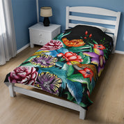 Vintage Bouquet Velveteen Plush Blanket