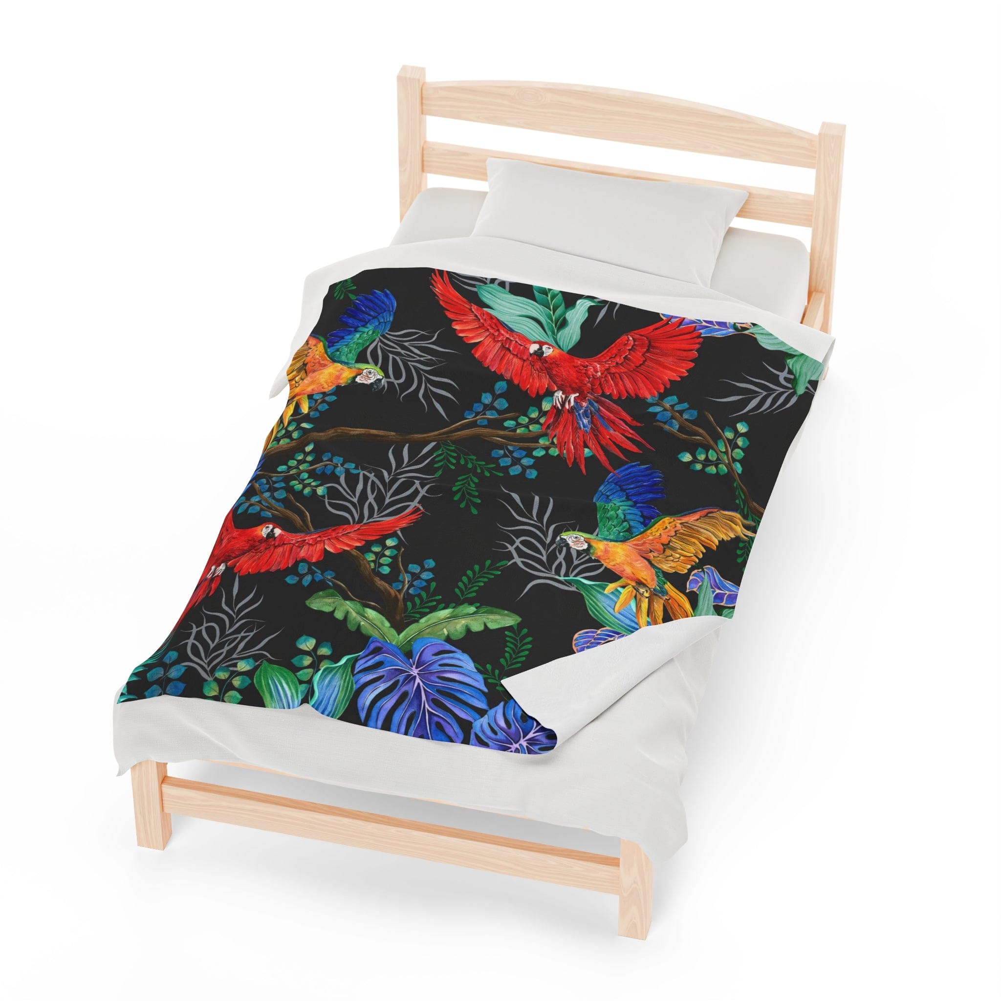 Rainforest Beauties Velveteen Plush Blanket