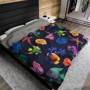 Mystical Reef Velveteen Plush Blanket