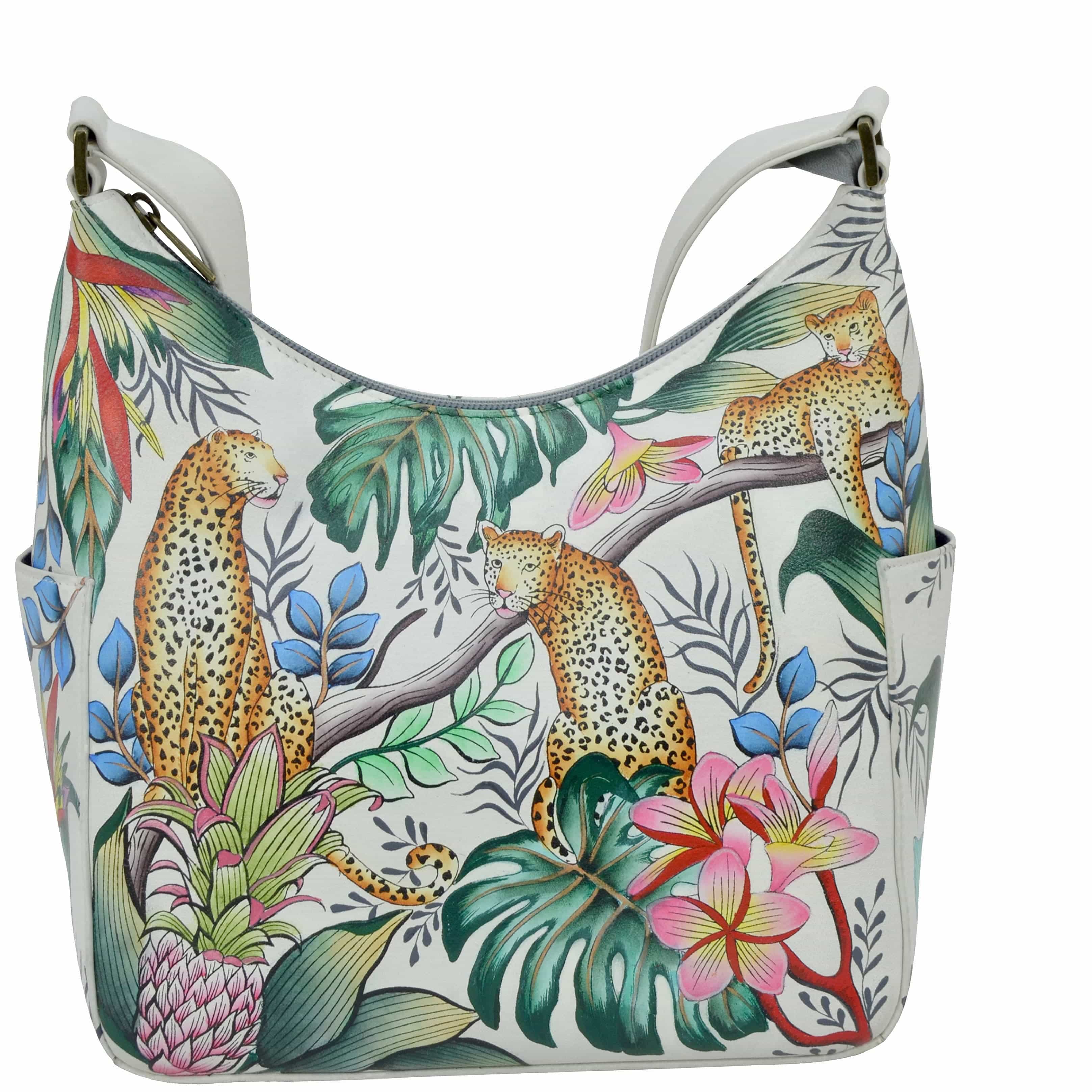 Jungle Queen Ivory Classic Hobo With Side Pockets - 382