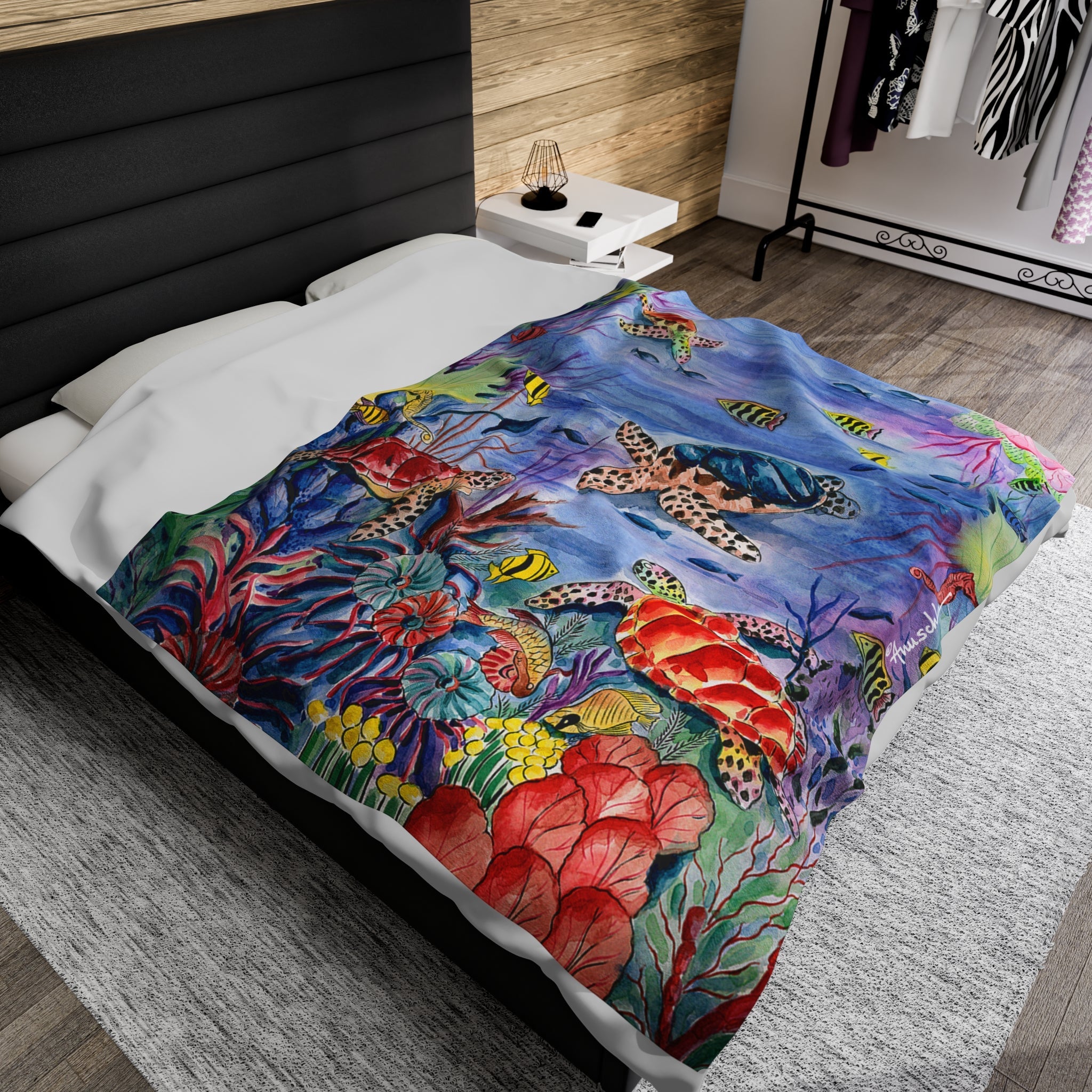 Ocean Treasures Velveteen Plush Blanket