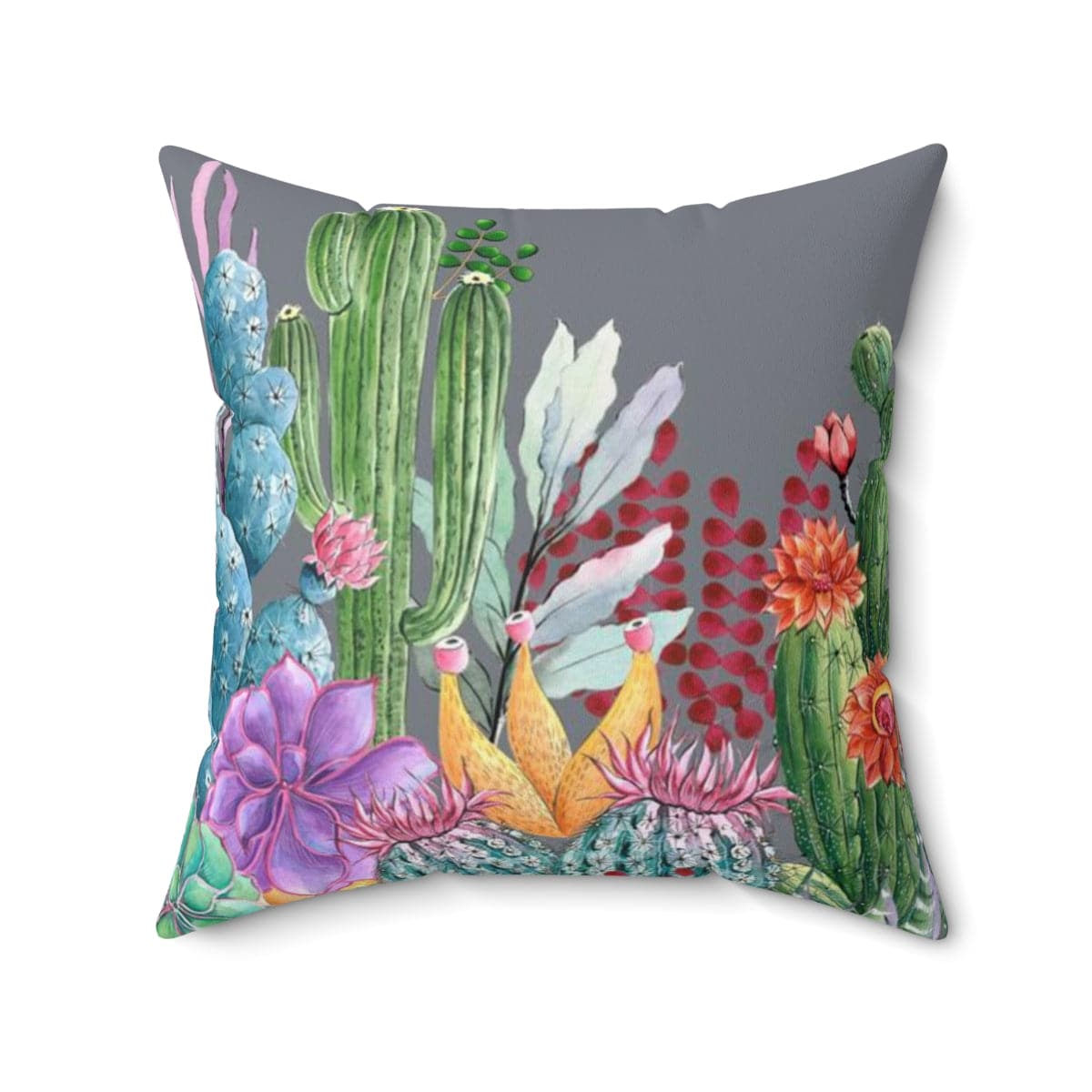 Desert Garden Polyester Square Pillow