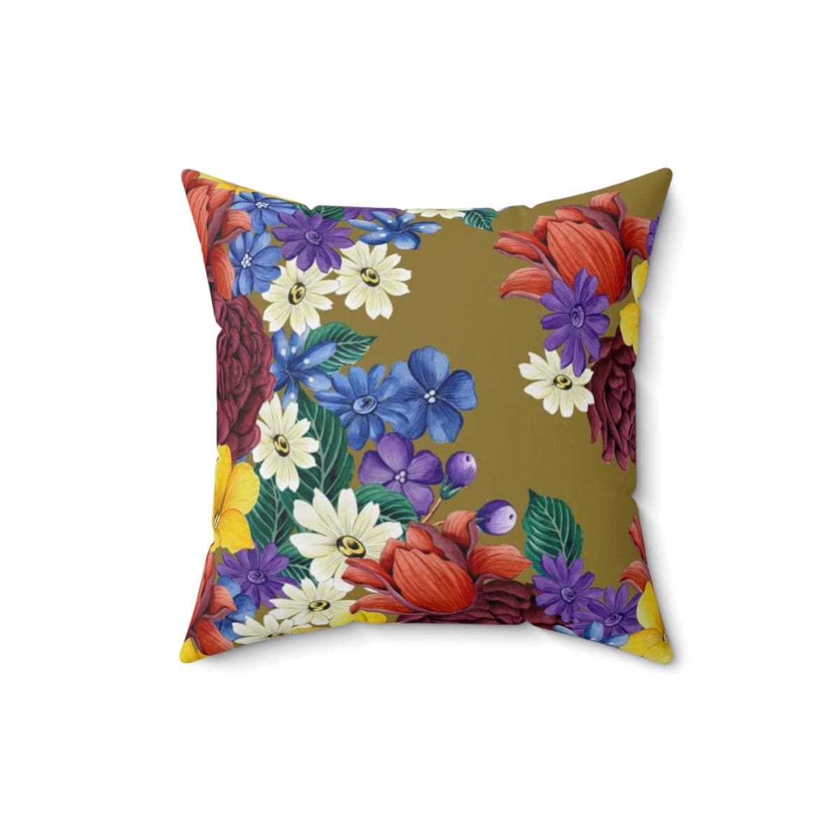 Dreamy Floral Polyester Square Pillow