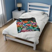 Vintage Bouquet Velveteen Plush Blanket