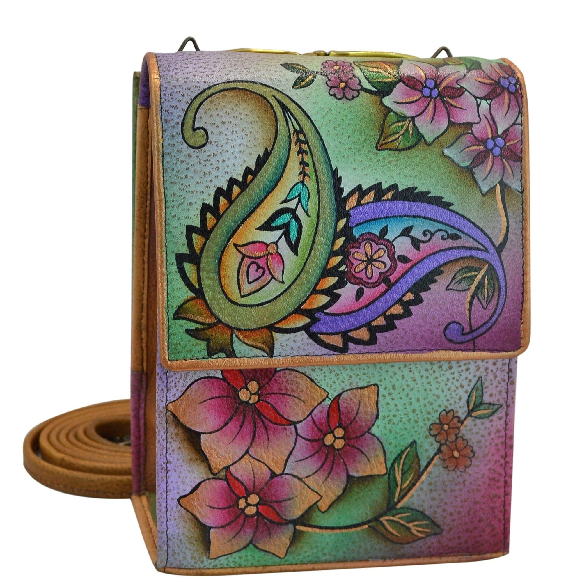 Jaipur Paisley Triple Compartment Crossbody Organizer - 412