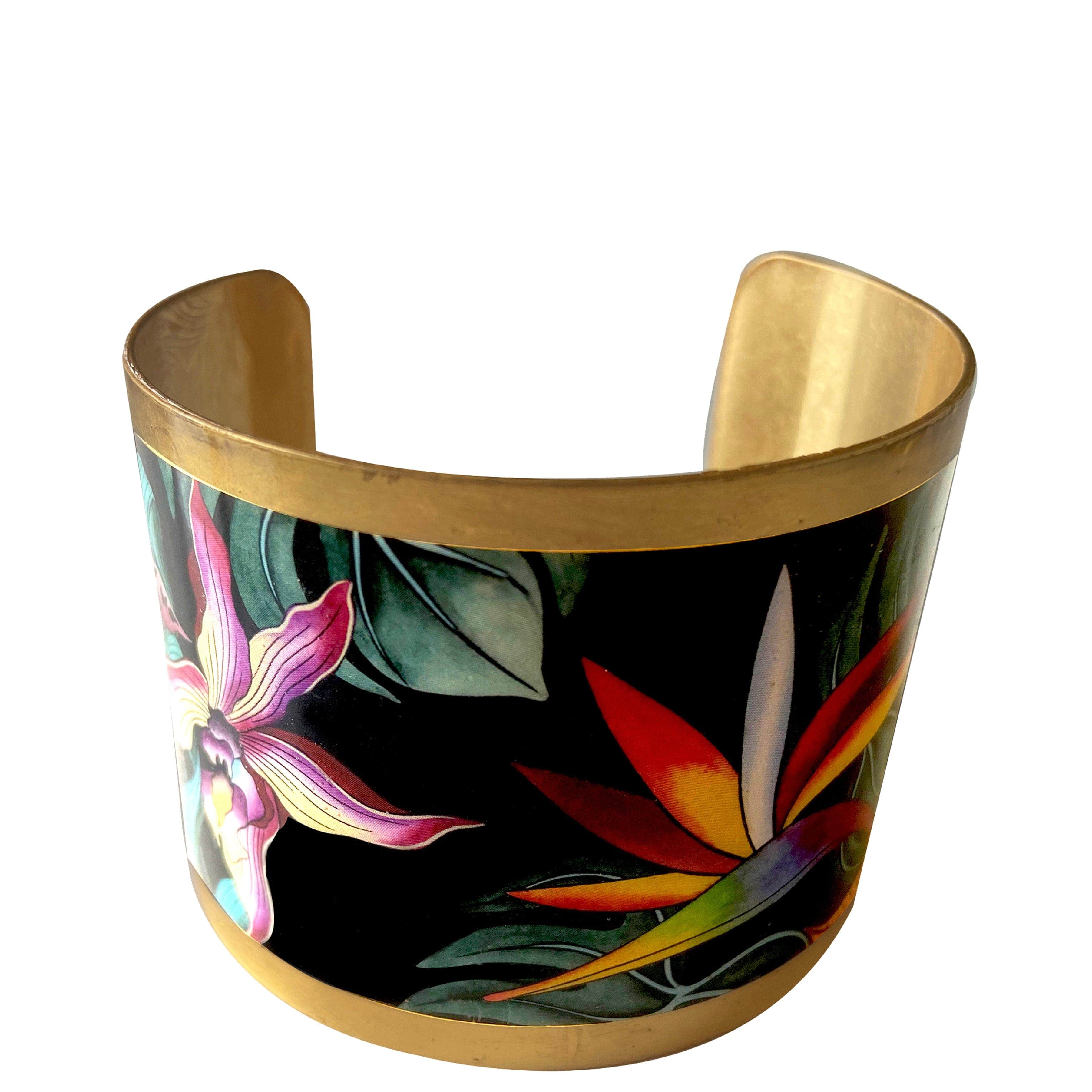 Island Escape Black Gold plated Cuff - 4300
