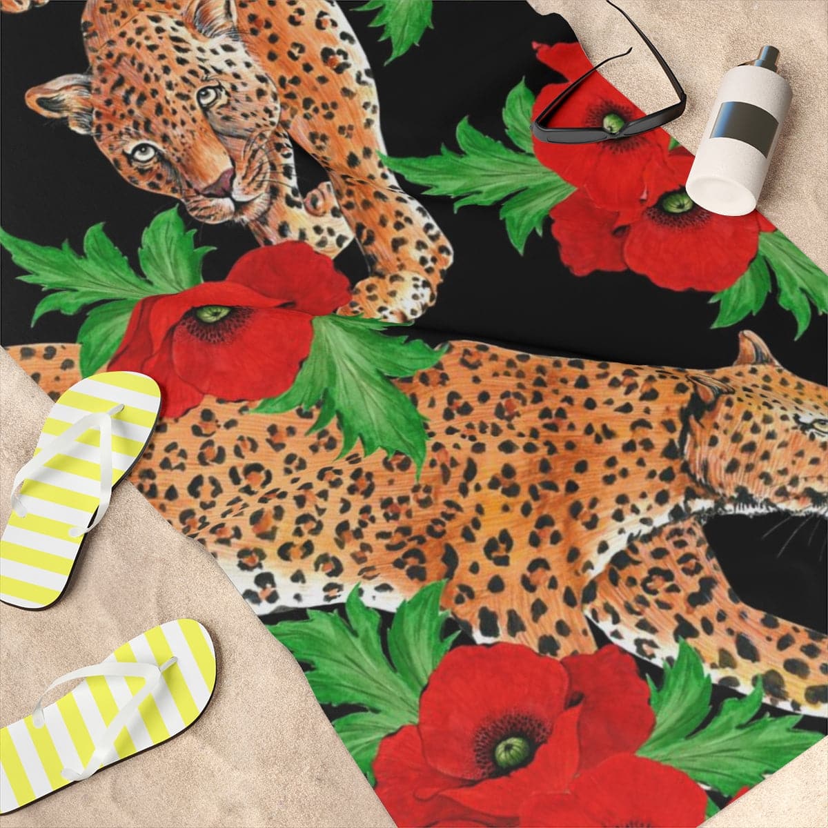 Enigmatic Leopard Beach Towel