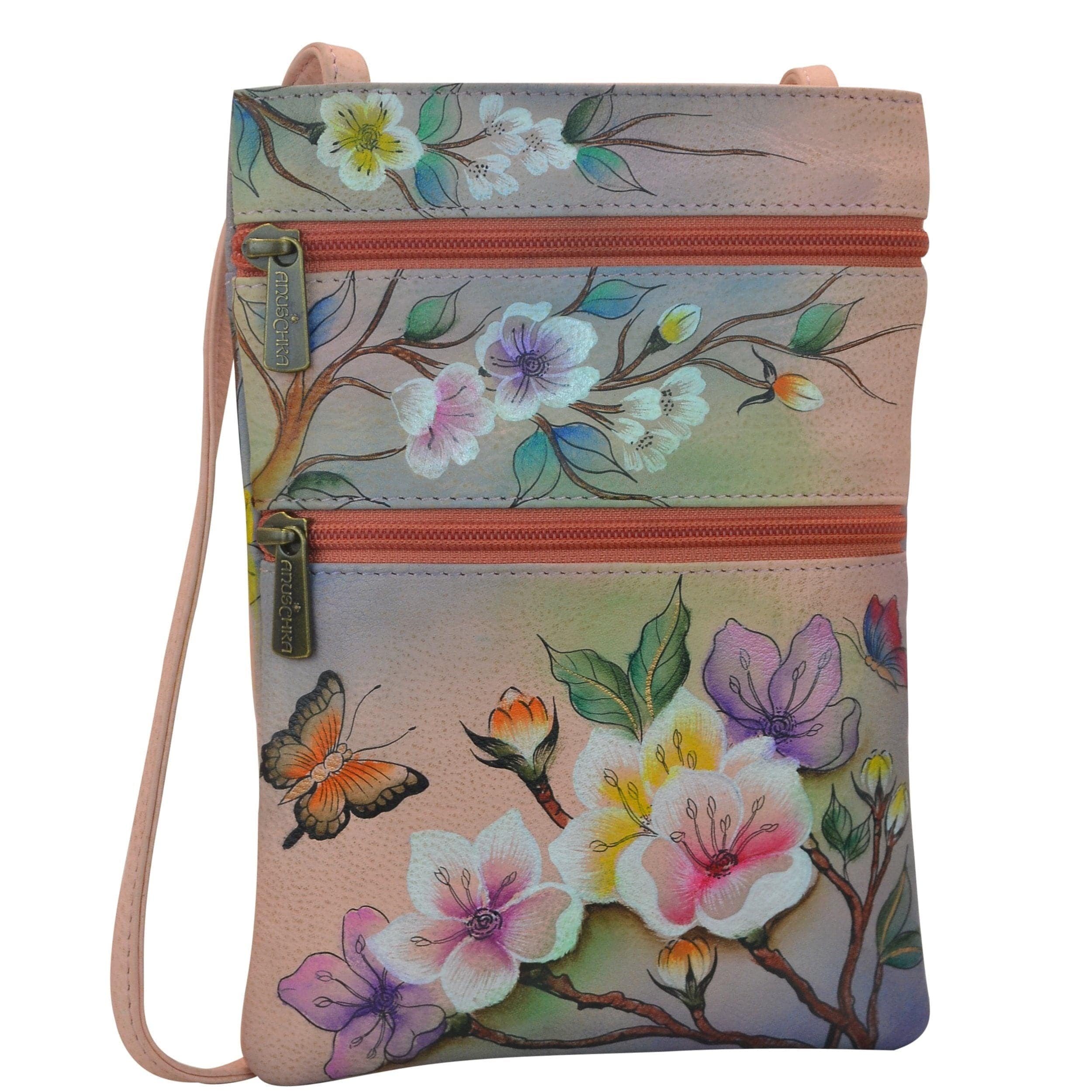 Japanese Garden Mini Double Zip Travel Crossbody - 448