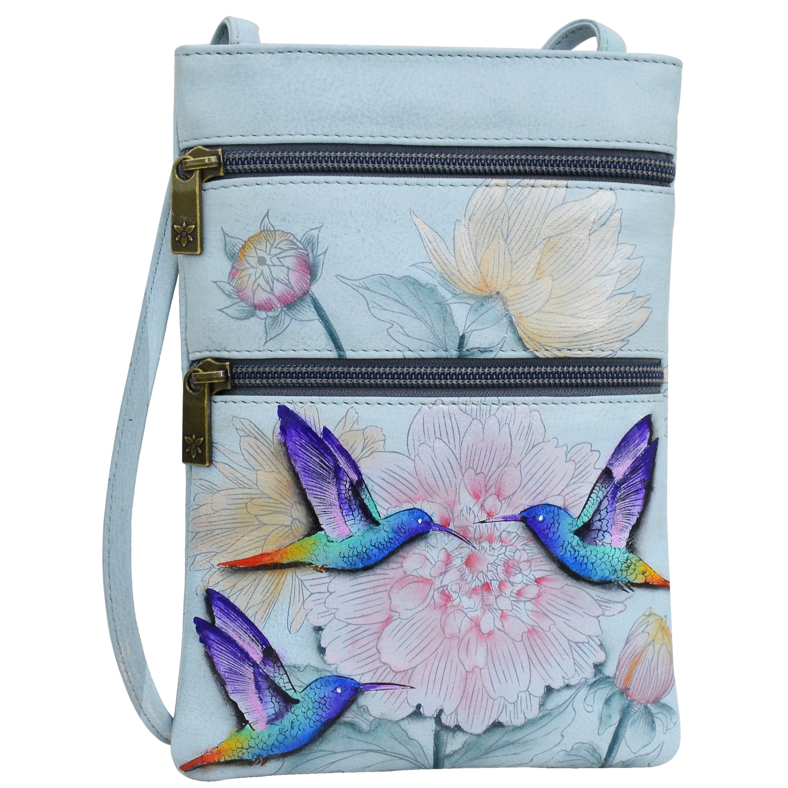 Rainbow Birds Mini Double Zip Travel Crossbody - 448