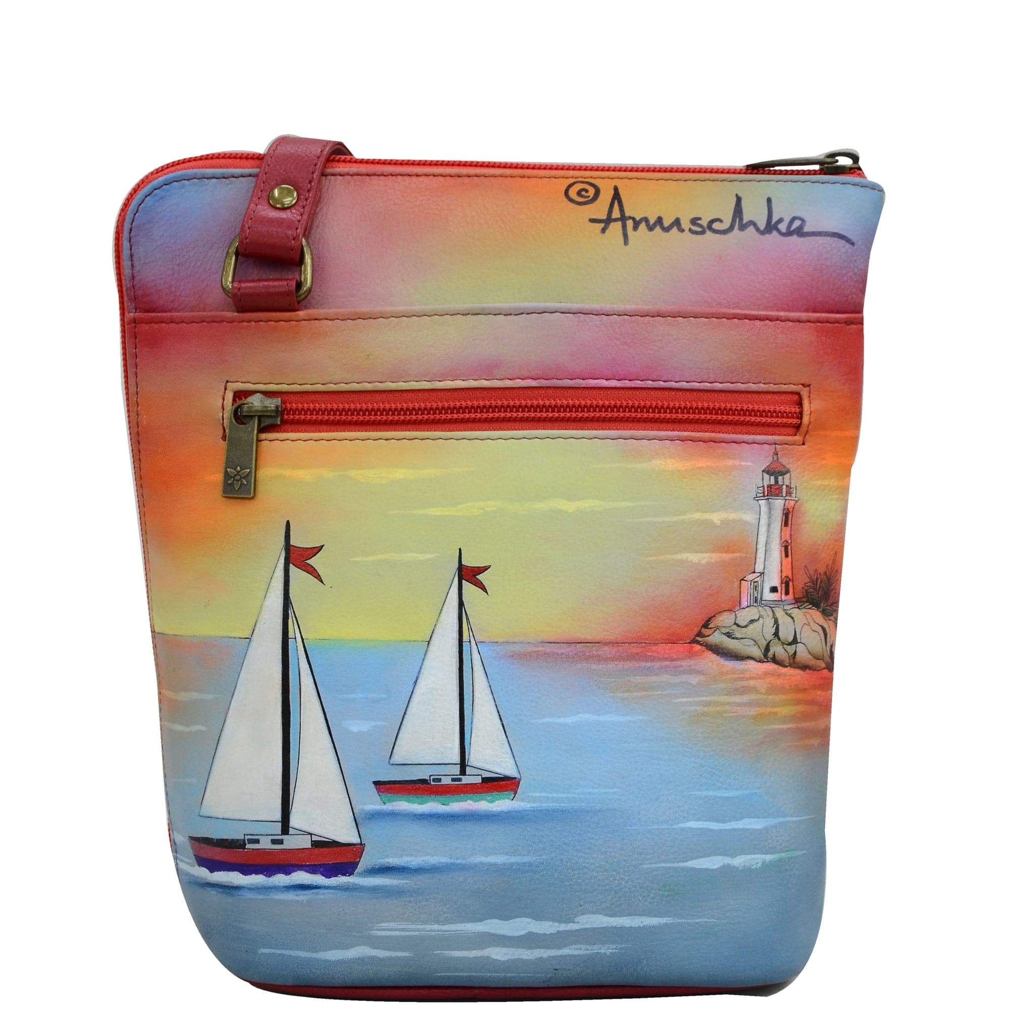 Organizer Crossbody With Extended Side Zipper - 493 - Anuschka