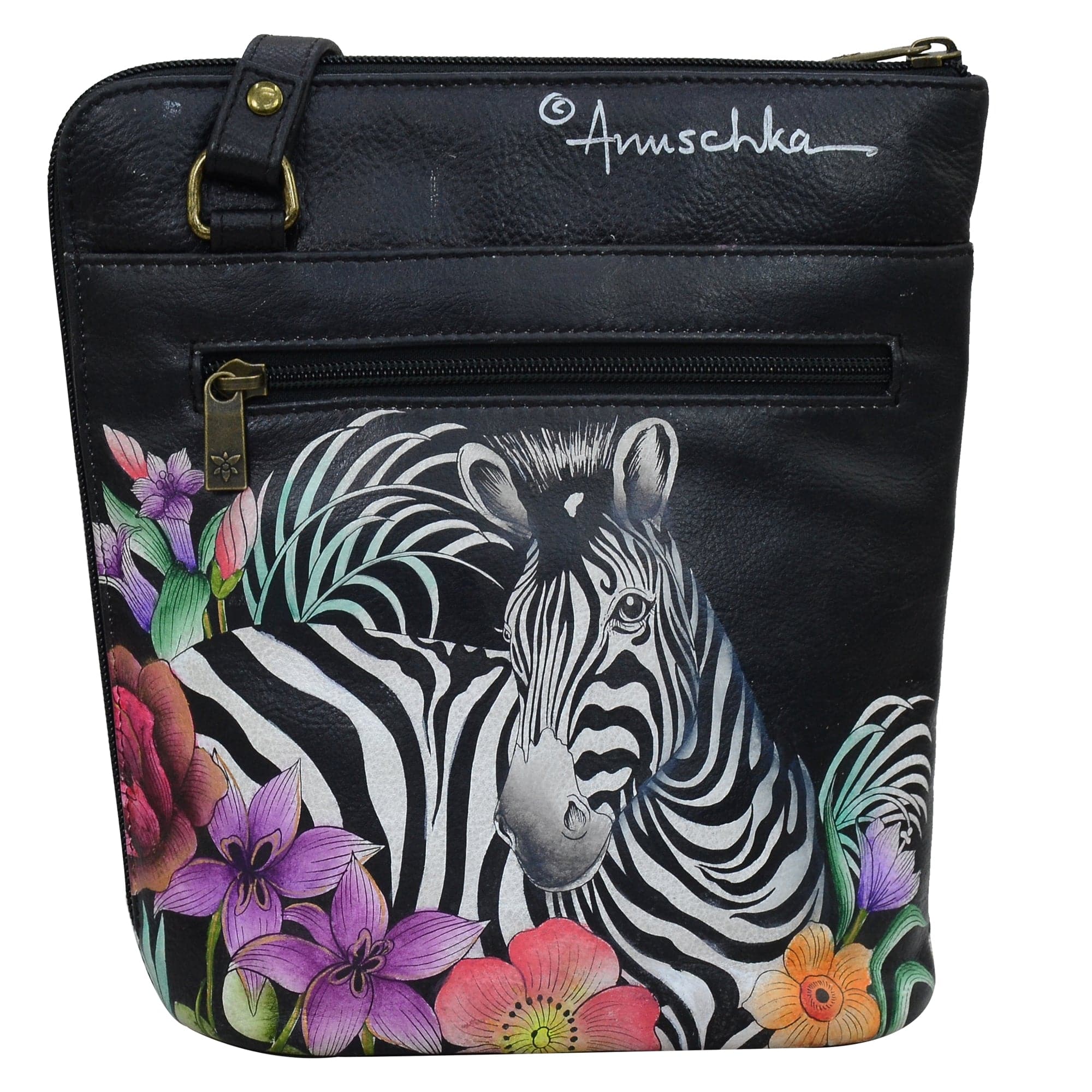 Organizer Crossbody With Extended Side Zipper - 493 - Anuschka