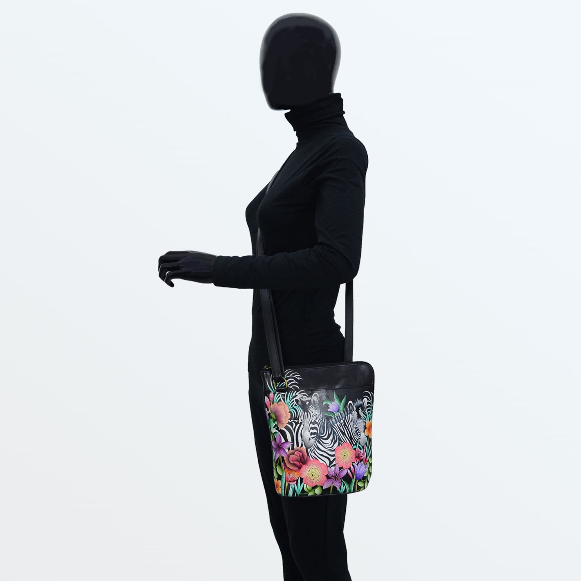 Organizer Crossbody With Extended Side Zipper - 493 - Anuschka