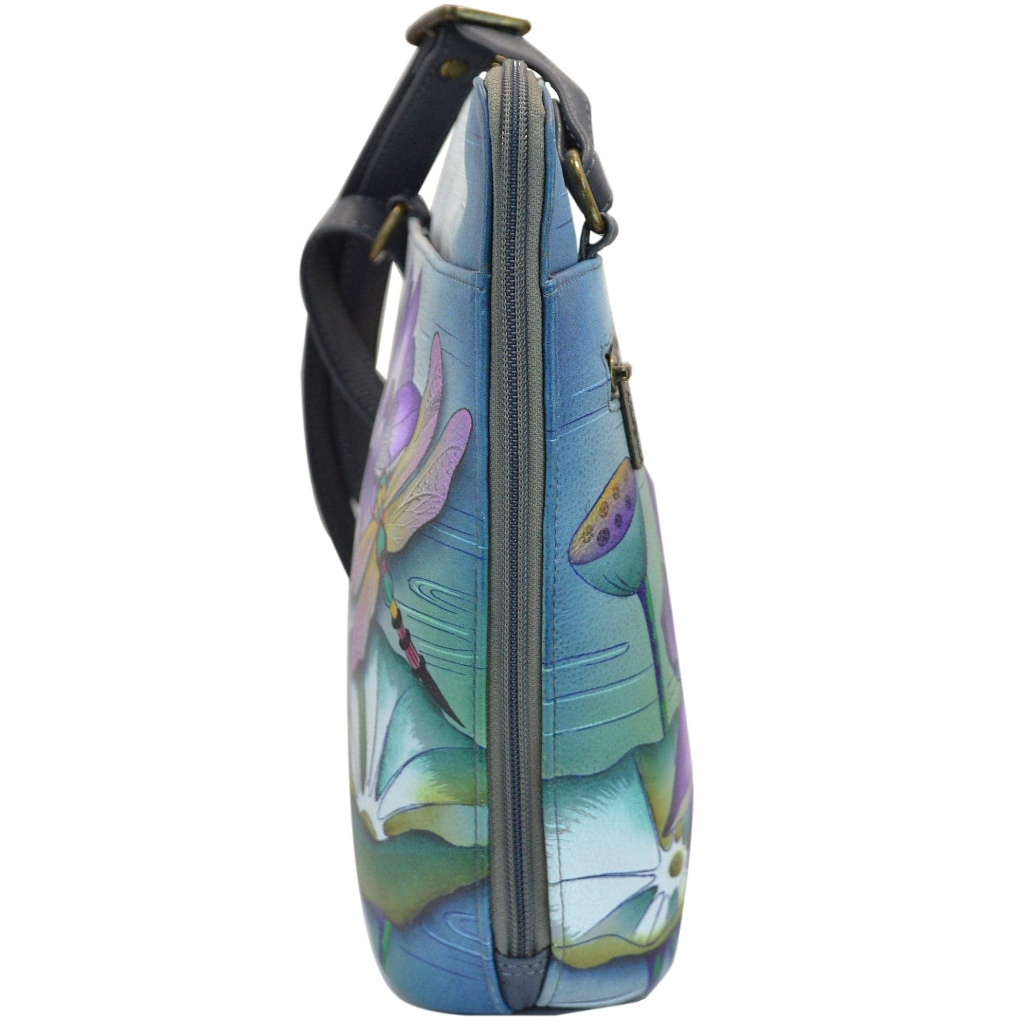 Organizer Crossbody With Extended Side Zipper - 493 - Anuschka