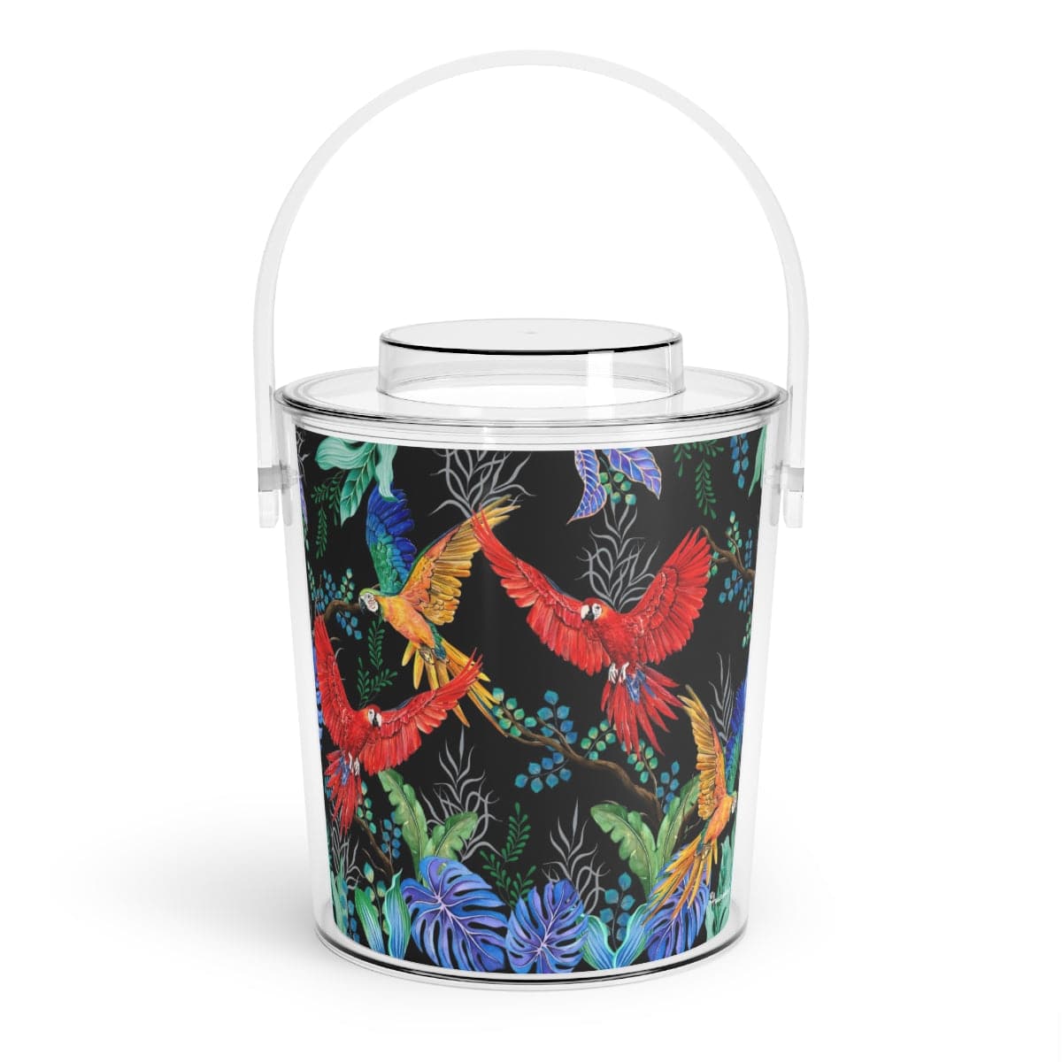 Rainforest Beauties Ice Bucket with Tongs