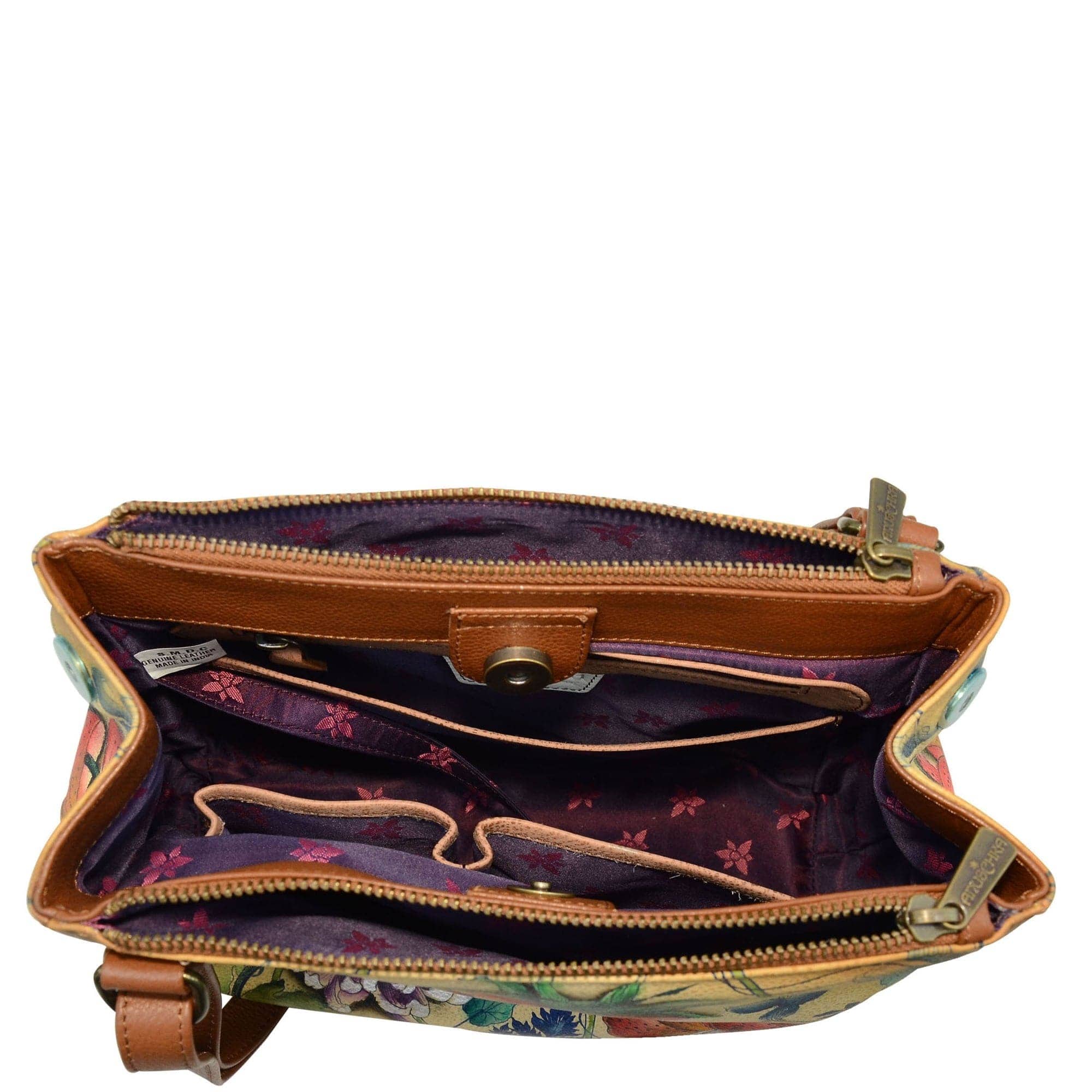 Triple Compartment Medium Crossbody With Adjustable Strap - 525 - Anuschka