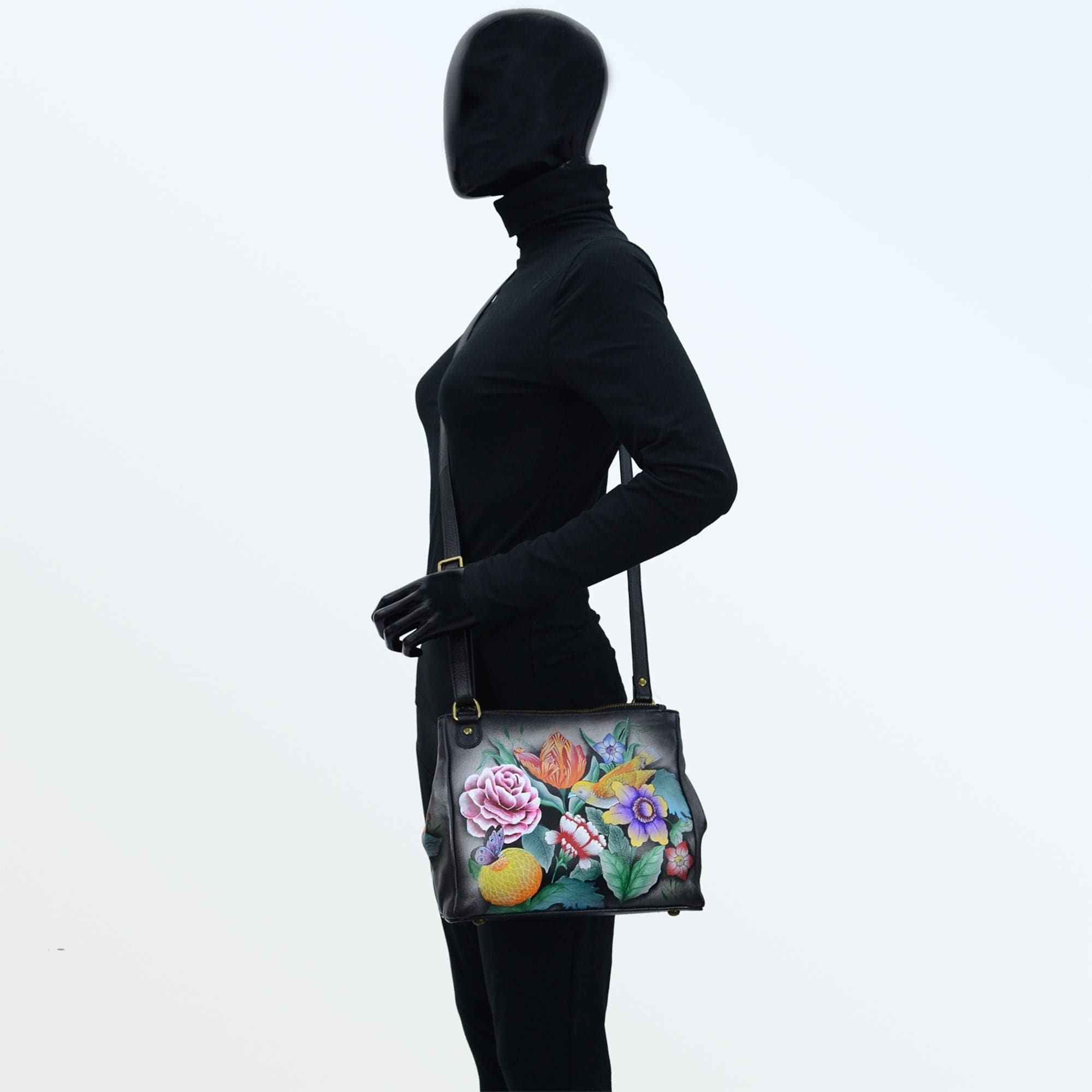 Triple Compartment Medium Crossbody With Adjustable Strap - 525 - Anuschka