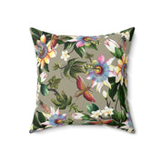 Floral Passion Polyester Square Pillow