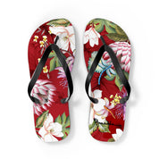 Crimson Garden Flip Flops