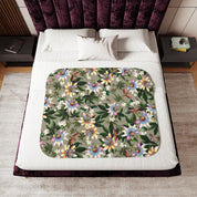 Floral Passion Sherpa Blanket