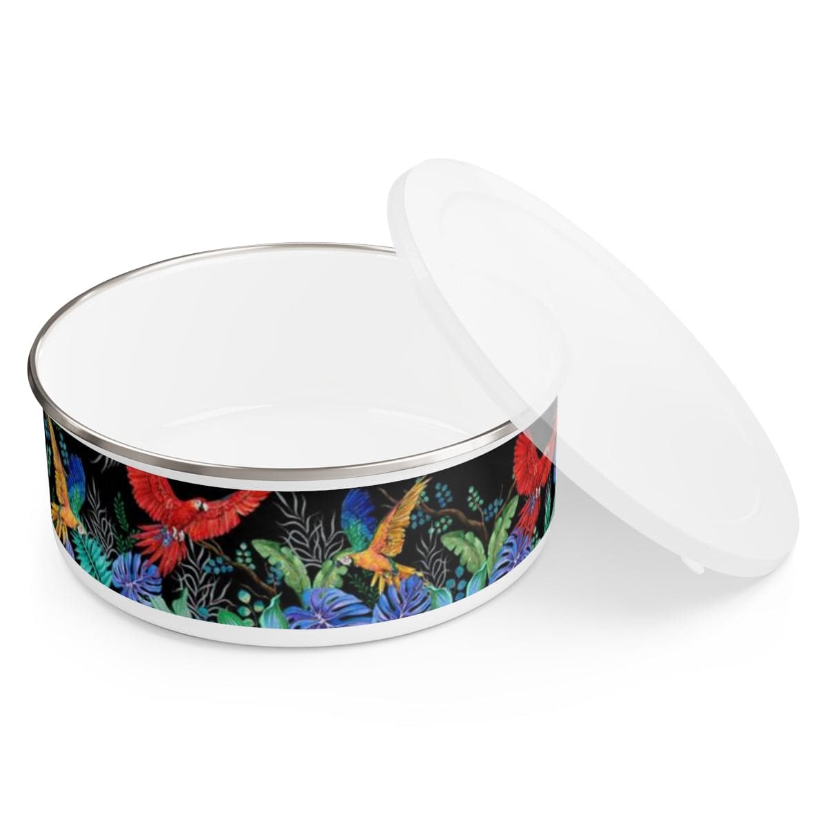 Rainforest Beauties Enamel Bowl
