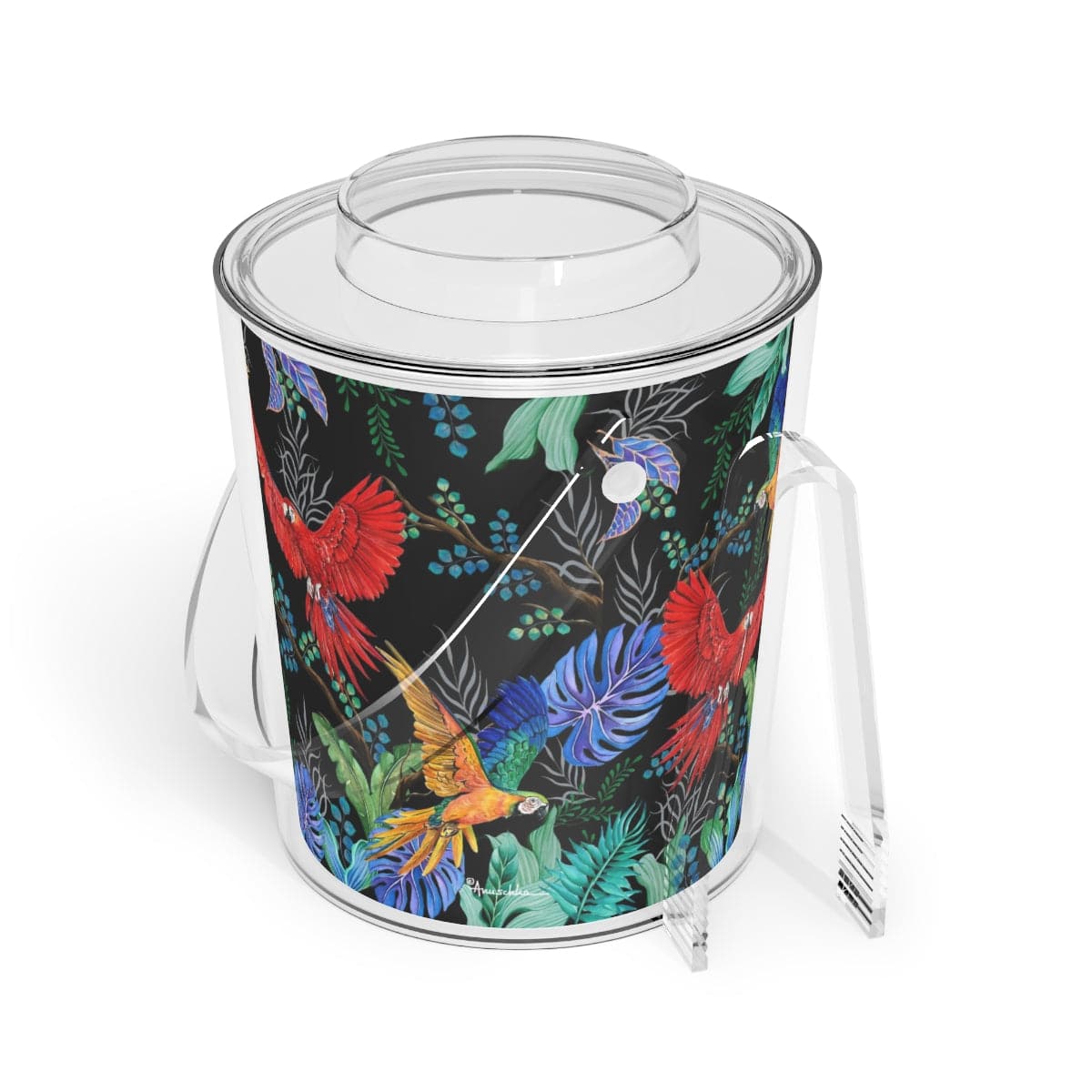 Rainforest Beauties Ice Bucket with Tongs