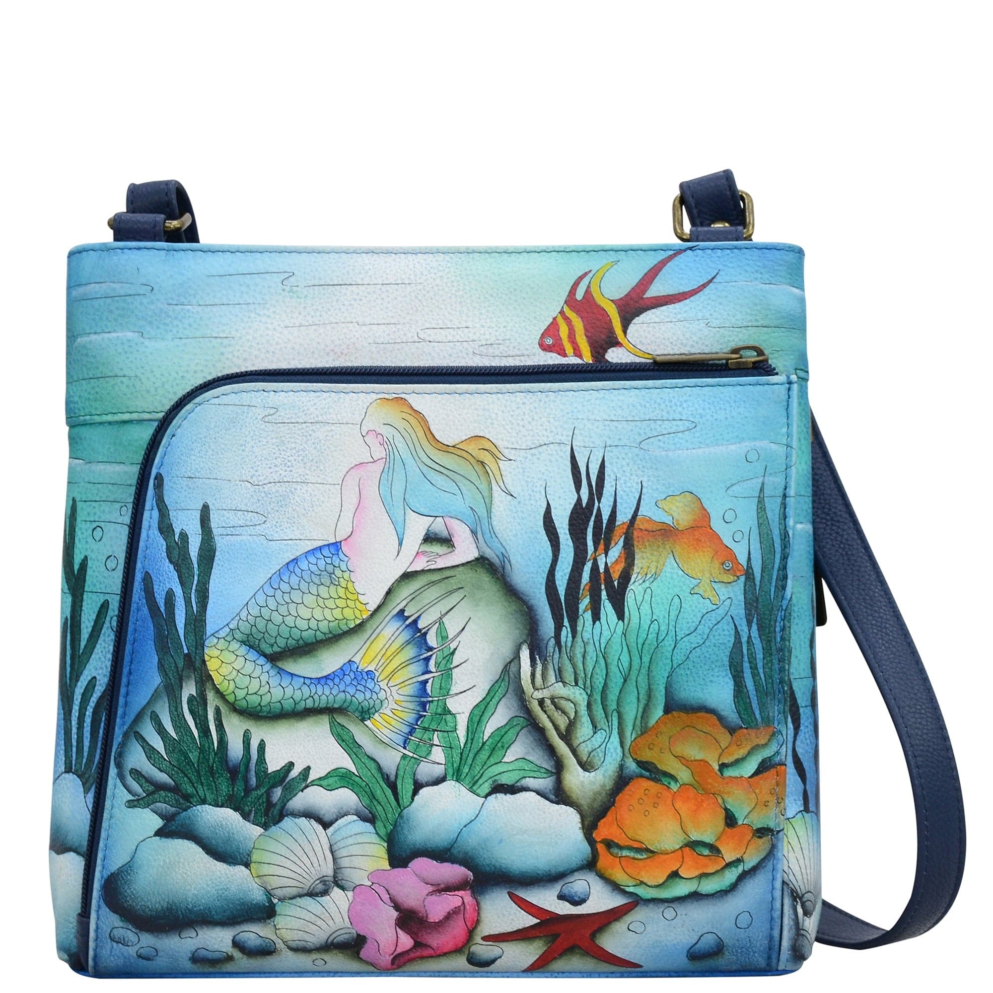  Little Mermaid Crossbody With Front Zip Organizer - 651