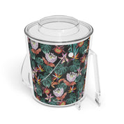 Island Escape Black Ice Bucket with Tongs