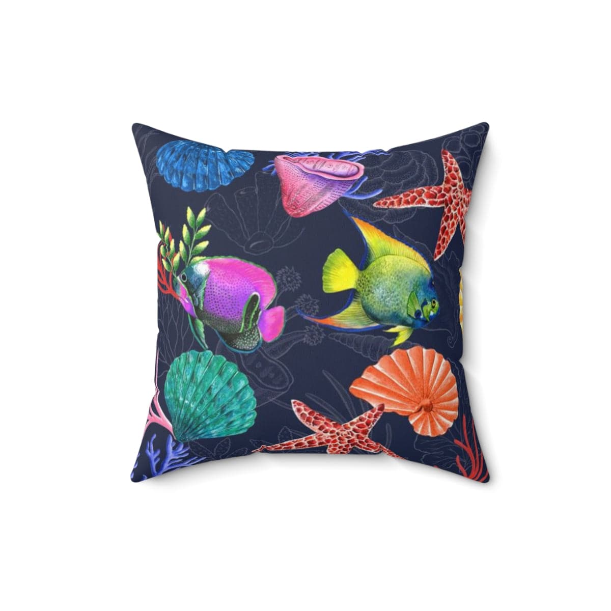 Mystical Reef Polyester Square Pillow