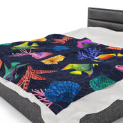 Mystical Reef Velveteen Plush Blanket