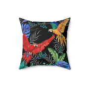 Rainforest Beauties Polyester Square Pillow