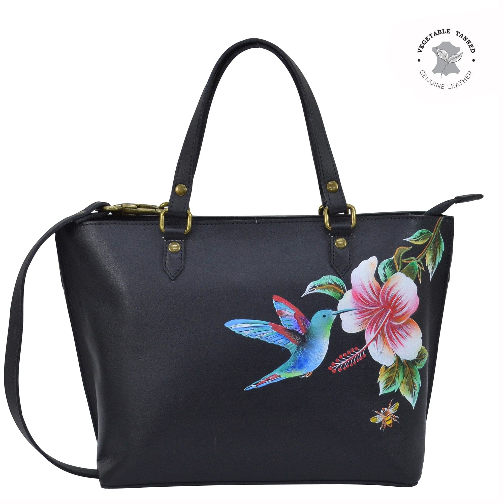 Hummingbird Black Medium Tote - 693