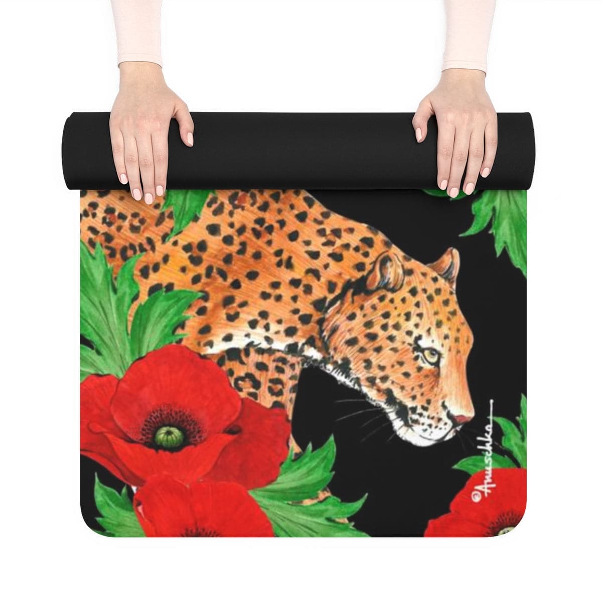 Enigmatic Leopard Rubber Yoga Mat