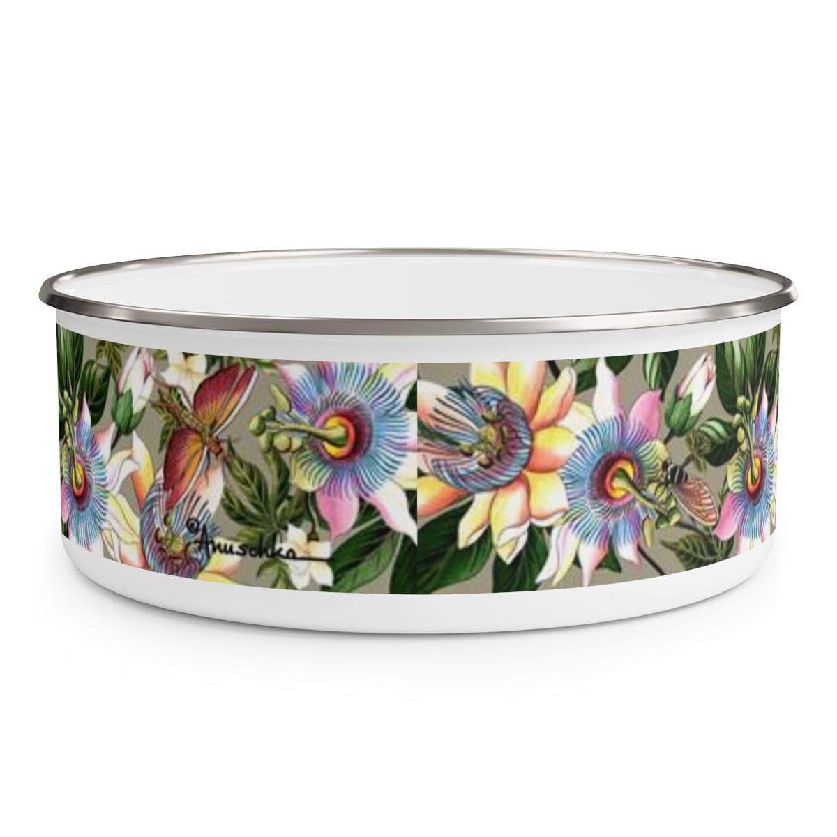 Floral Passion Enamel Bowl