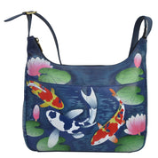 Koi Fish Blue Medium Shoulder Hobo - 7021