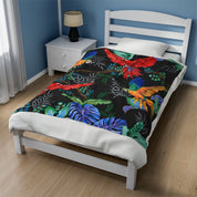 Rainforest Beauties Velveteen Plush Blanket
