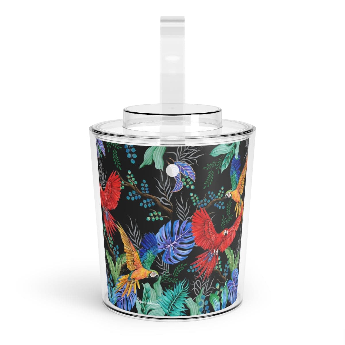 Rainforest Beauties Ice Bucket with Tongs