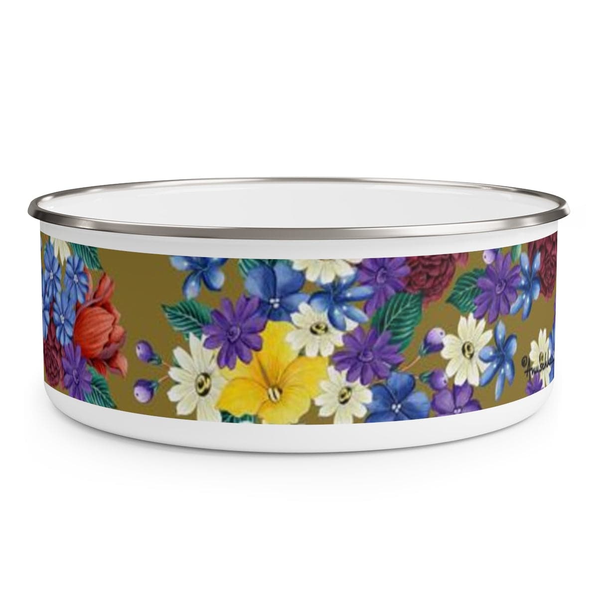 Dreamy Floral Enamel Bowl