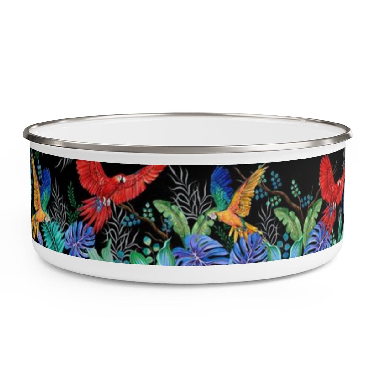 Rainforest Beauties Enamel Bowl