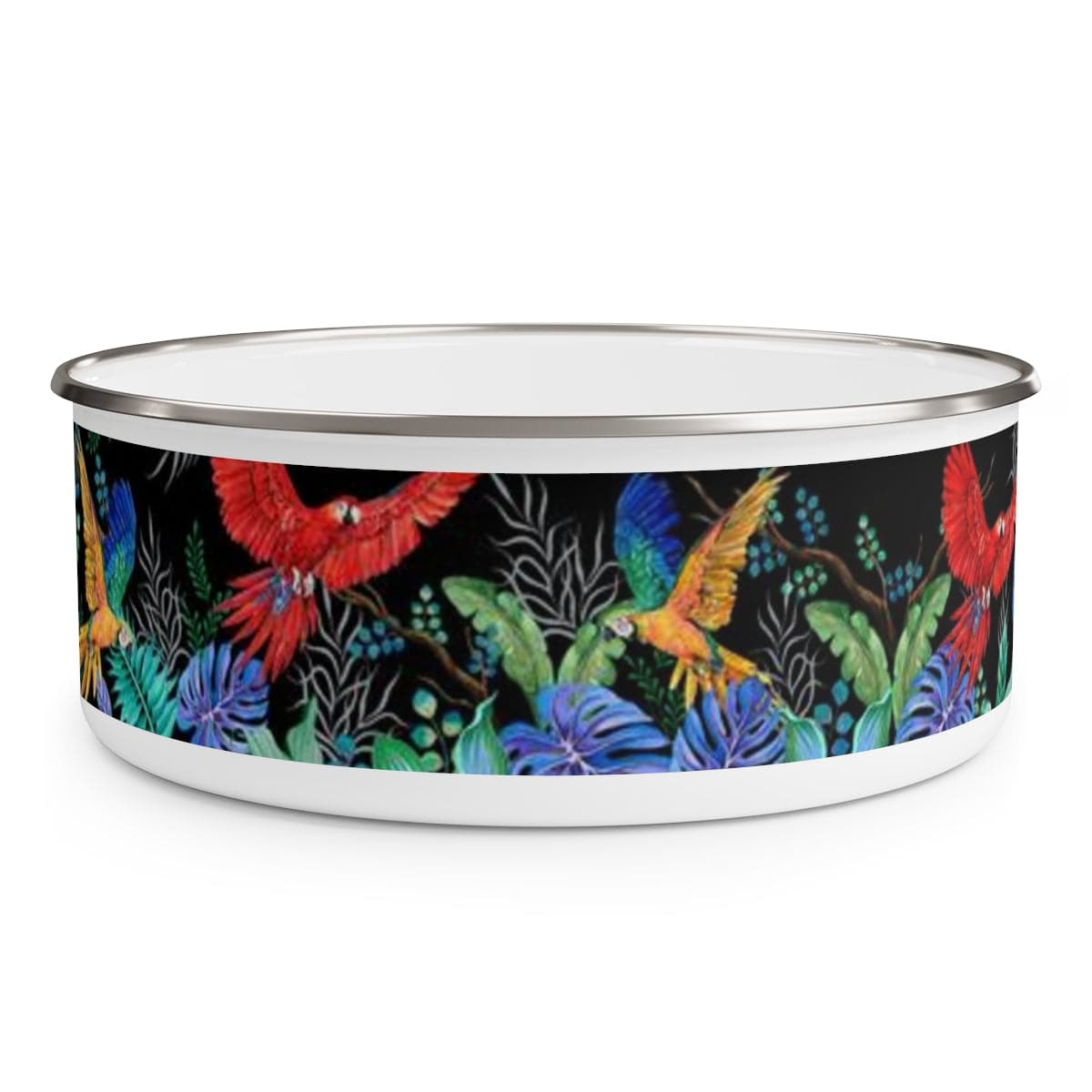 Rainforest Beauties Enamel Bowl