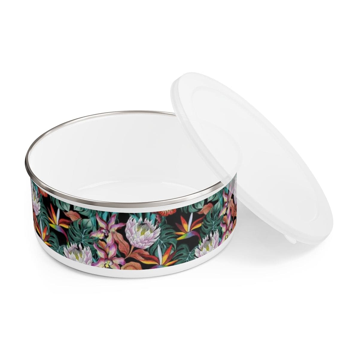 Island Escape Black Enamel Bowl
