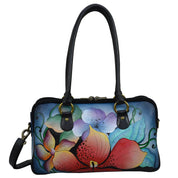 Midnight Floral Multi Compartment Satchel - 8038